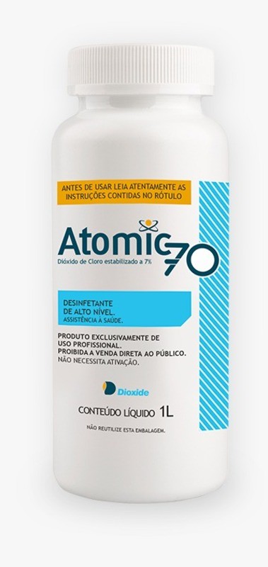 Imagem ilustrativa de Atomic 70 desinfetante de alto nível hospitalar 1l dioxide